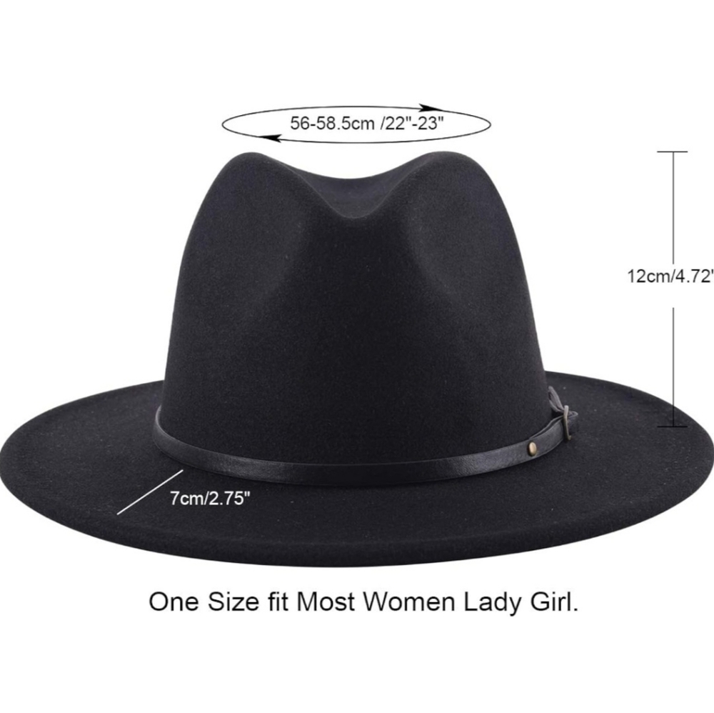 Elegant Black Women's Fedora Hat